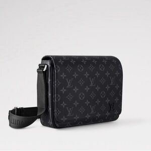 Louis Vuitton District PM Messenger Style Bag in Monogram Eclipse Canvas Black